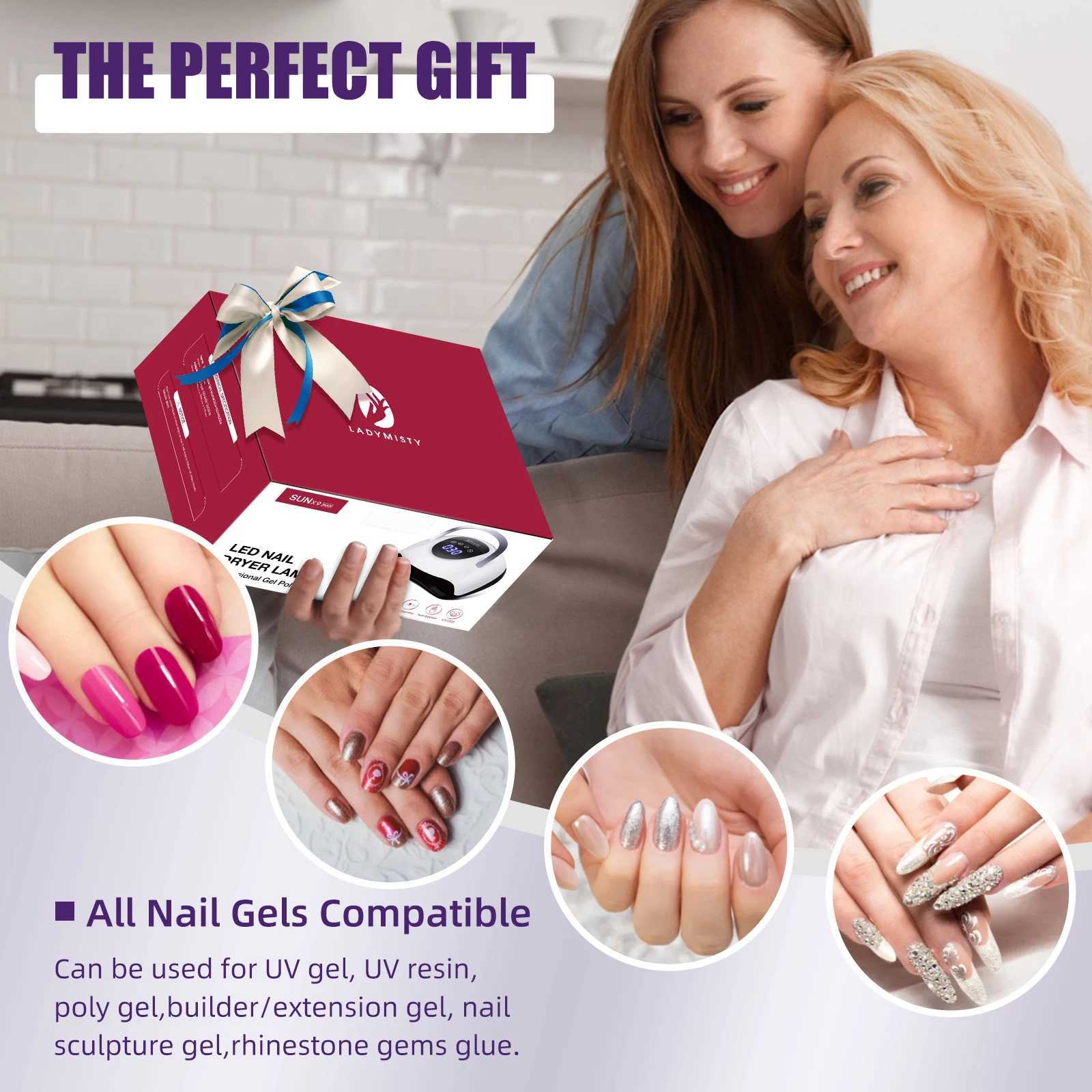 220W LED UV Light Dryer for Nails Gel Polish with 57 Lamp Beads 4 Timer Setting LCD Touch Display Screen J251117