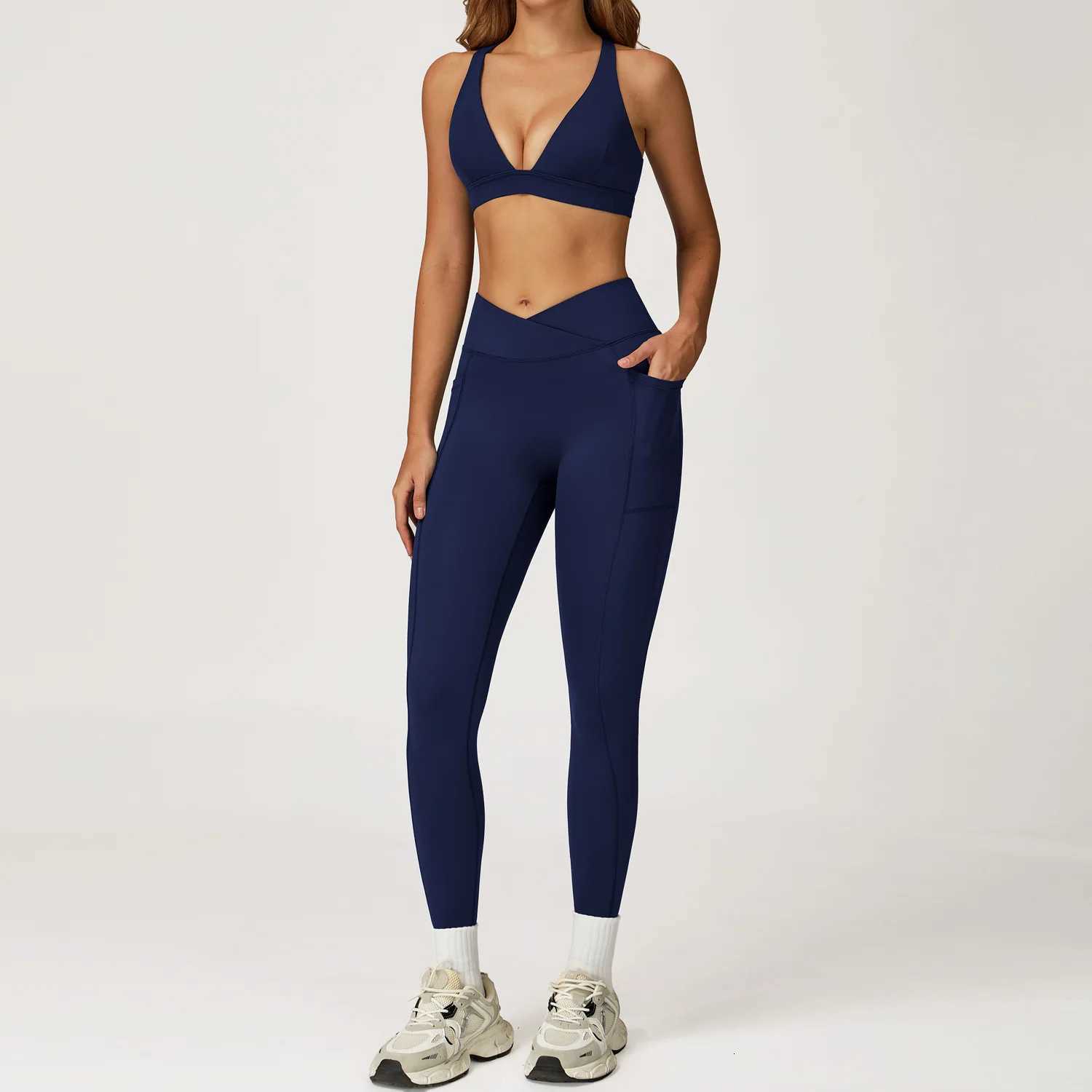 Women Tracksuit Yoga Set 2PCS Gym Workout Clothes for Female Push Up Bra High Waist Leggings Sexy Fitness Sportswear Sports SuitXJ251029