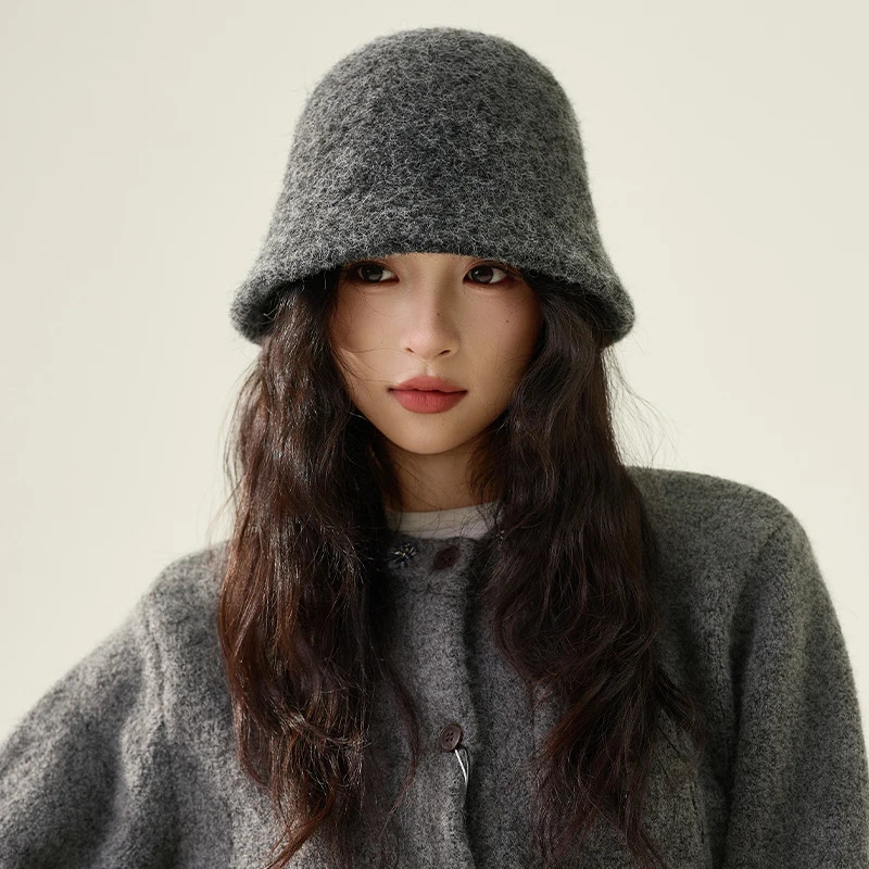 Fashion Ladies Winter Outdoor Warm Bucket Hat Womans Daily Casual Fisherman Cap Korean Style Classic Panama Hats 251029