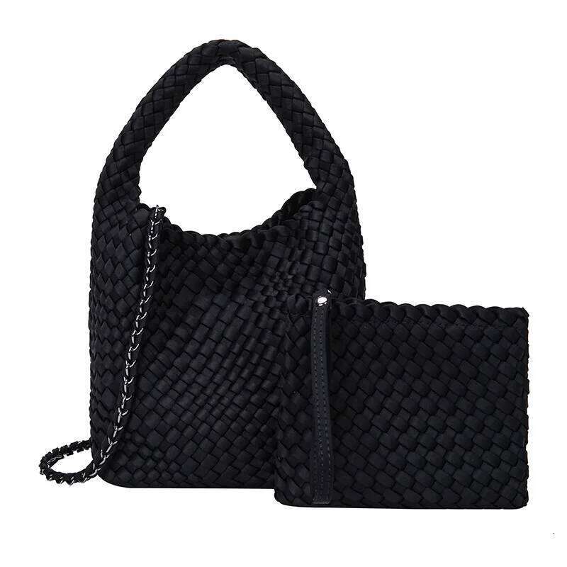 Woven + Purse Neoprene Tote Handbag Fashion Crossbody Top-Handle Travel Underarm Shopper Bag For Women