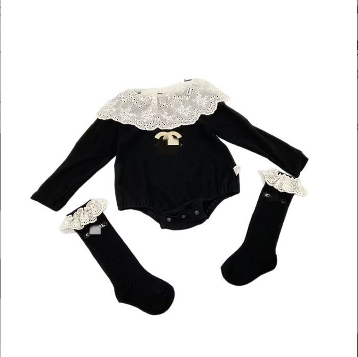 Baby Autumn Bodysuit with Lace Trim, Infant Pajama, 2025 New Style Baby Crawl Suit, Autumn Clothing