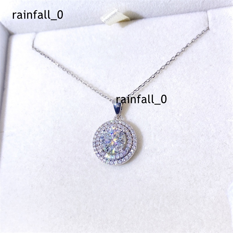 Women Jewelry 2021 Bling Fashion VVS Moissanite Diamond Sterling Silver 925 Jewelry Crystal Necklace Set