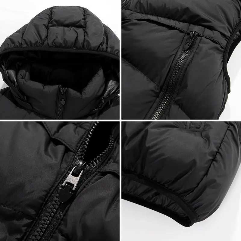 Winter Hiking Vest Male Outdoor Patchwork Windproof Mountaineering Hooded Vest Warm Thickened Camping Fishing Sleeveless Jacket W251029