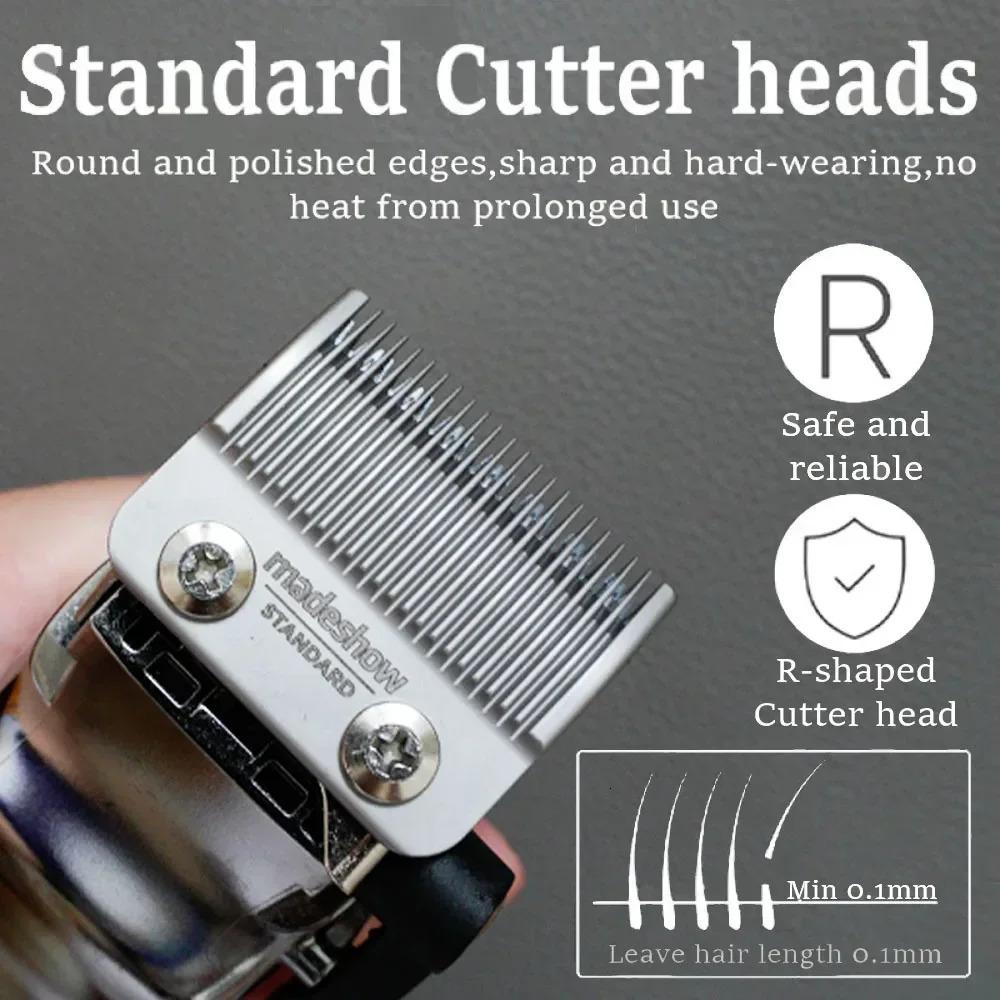 Madeshow M10 Professional Hair Clippers Hair Trimmer for Men Adjustable Cordless Hair cutting Machine For Barbers Beard Trimmer 251029