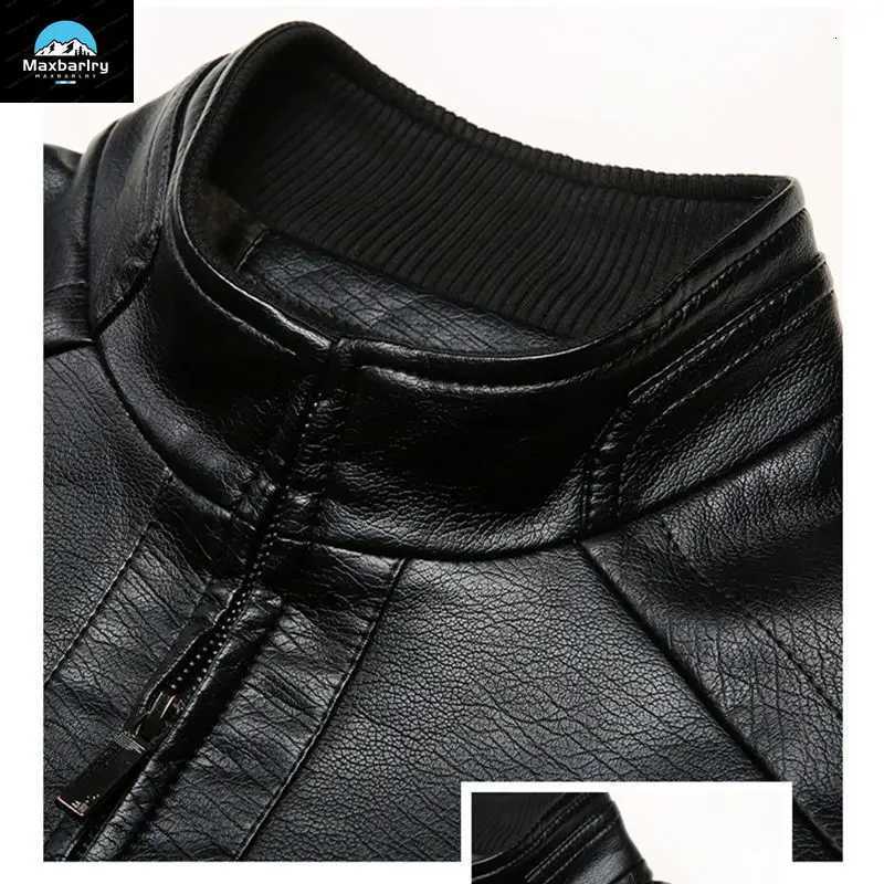 2023 New Mens Winter Leather Clothing Fashion Casual Slim Fit Artificial Leather Suit Coat Luxury Mens High Quality ClothingT251029