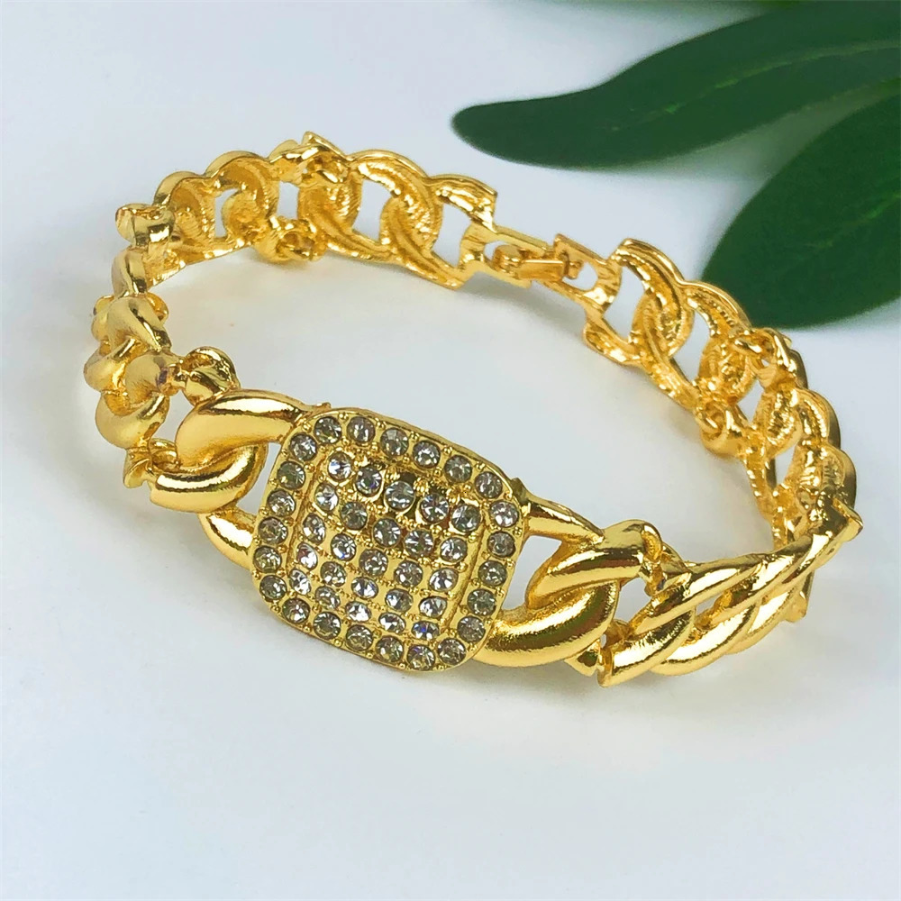 TITI Vintage Women Necklace Bracelet Earring Ring Jewelry Set Minimalist style Fashion 18K Gold Plated Party Jewelry 251028