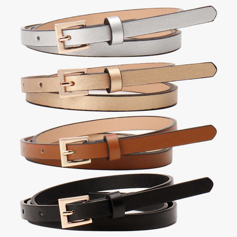 Belt Fashion designer Simple Square Buckle Women's Small Candy Color Versatile Dress Decoration Coat Thin Waist Belts for Women