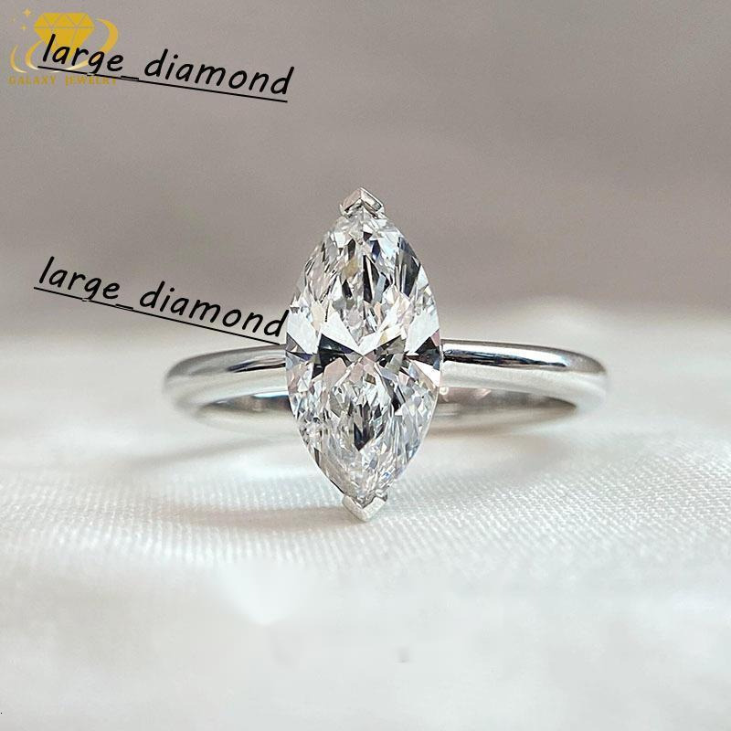 Customized Lab Grown Diamond IGI Certified Rings Solid Gold Engagement Marquise Cut Diamond Ring For Women