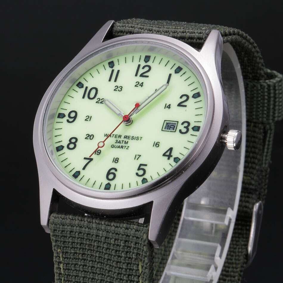 Nylon Strap Men's Calendar Quartz New Military Watch