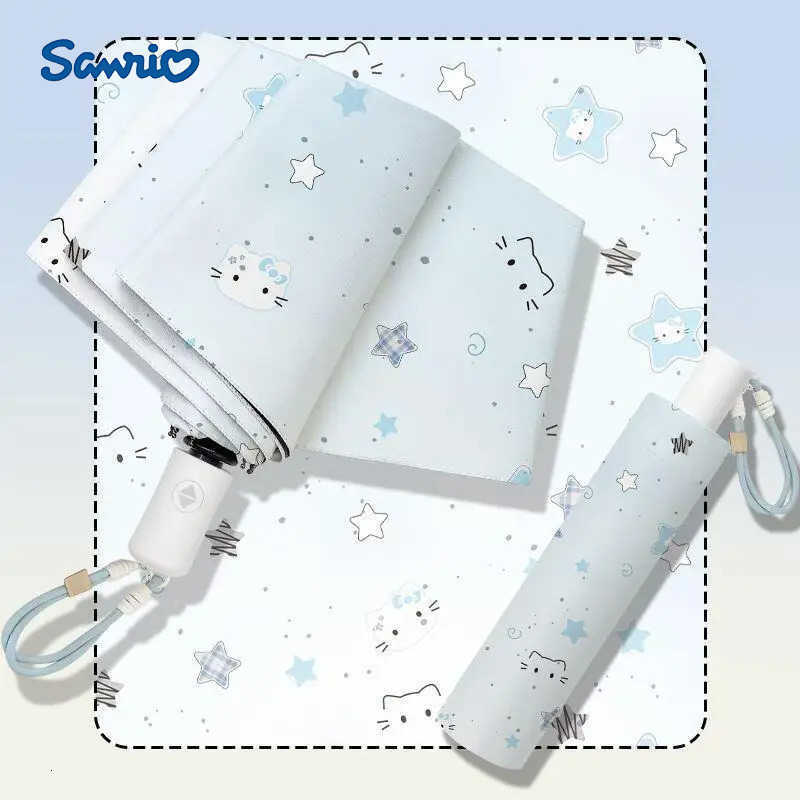 Sanrio Hot Sanrio Hello Kitty Student Foldable Umbrella Kawaii Anime Go Shopping Convenient Sunscreen and Uv Protection Umbrella New L251029