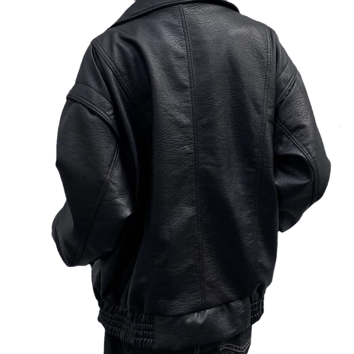 Motorcycle Soft Leather Jacket Men Designer Jacket American Style PU Leather Jacket Thickened Short Autumn Winter High-end Pilot Jacket