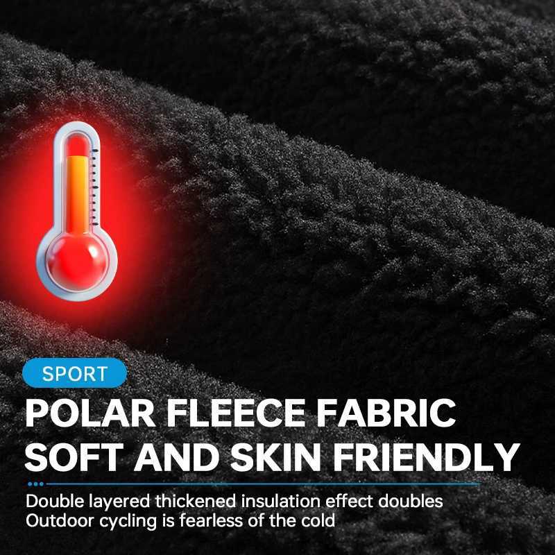 Winter Thermal Cycling Gloves For Men Touch Screen Nonslip Windproof Bicycle Motorcycle Gloves Outdoor Polar Fleece Ski Gloves J251029