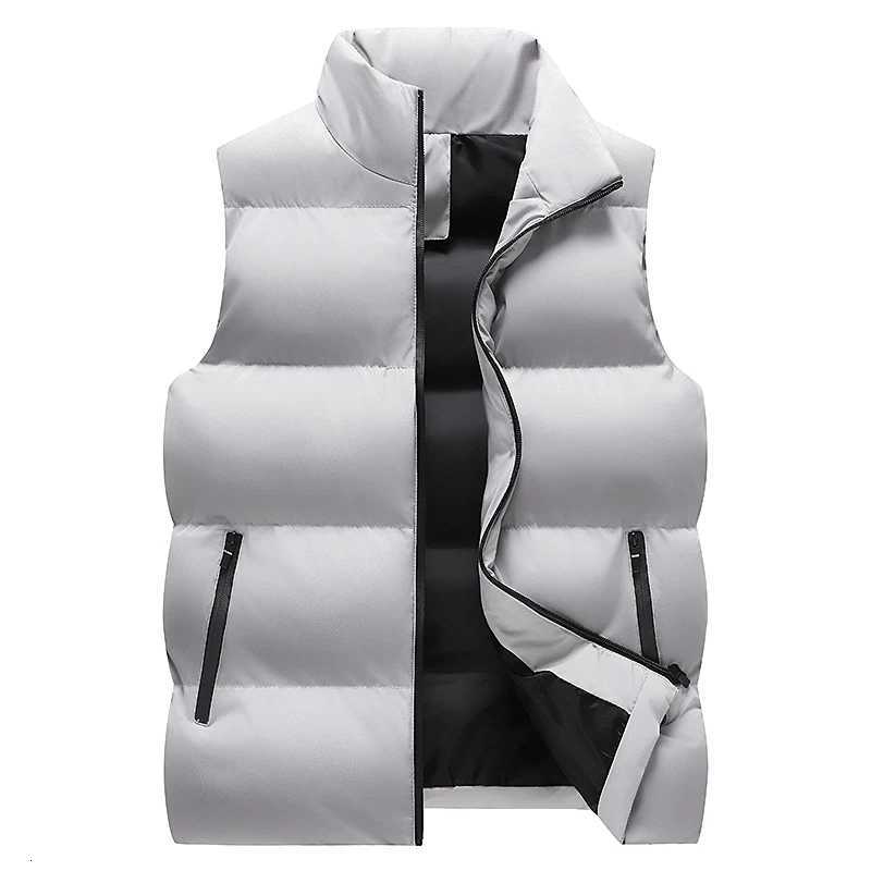 Mens Stand Collar Shoulder Pad Vest Outerwear Spring Autumn Trendy Solid Color Outdoor Windproof Casual Vest Outdoor Sports Cot W251029