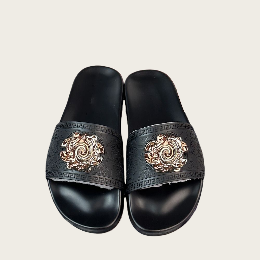 Free shipping sandals famous designer women men with Medusa Head Design Luxurys Designer Slippers New Fashion Classics Sandal Mu Mens Womens Sliders Slipper T25111