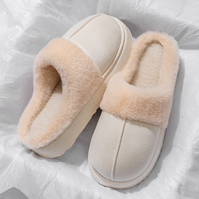 Cotton Slippers for Women Suitable for Spring Autumn Winter for Home Use Indoor Anti-slip Couple Home Warm Winter Fluffy Slippers for Men.