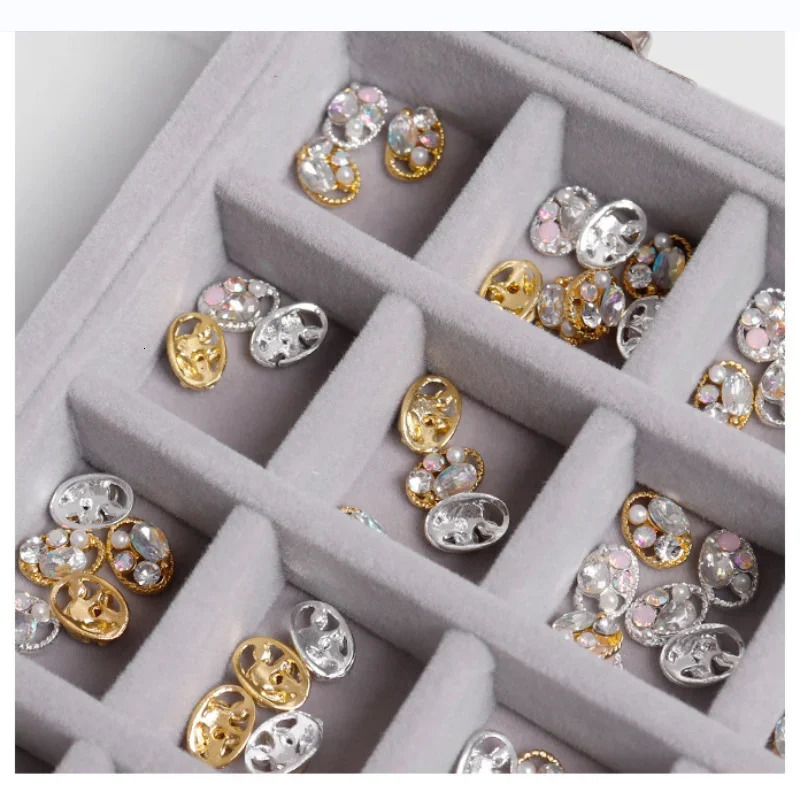Jewelry Storage Box Earring Ring Necklace Display Classification Dustproof Transparent Flip Lid 251013