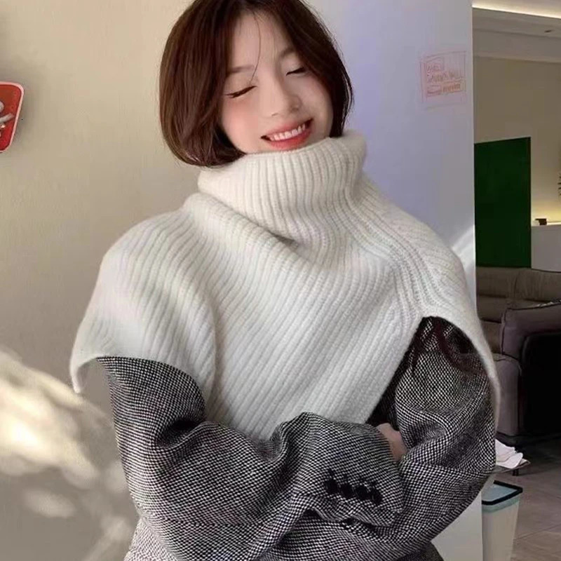 Autumn And Winter Fashionable Irregular Scarf For Women Highend Outer Pullover Scarf Versatile Coldproof And Warm Shawl 251029