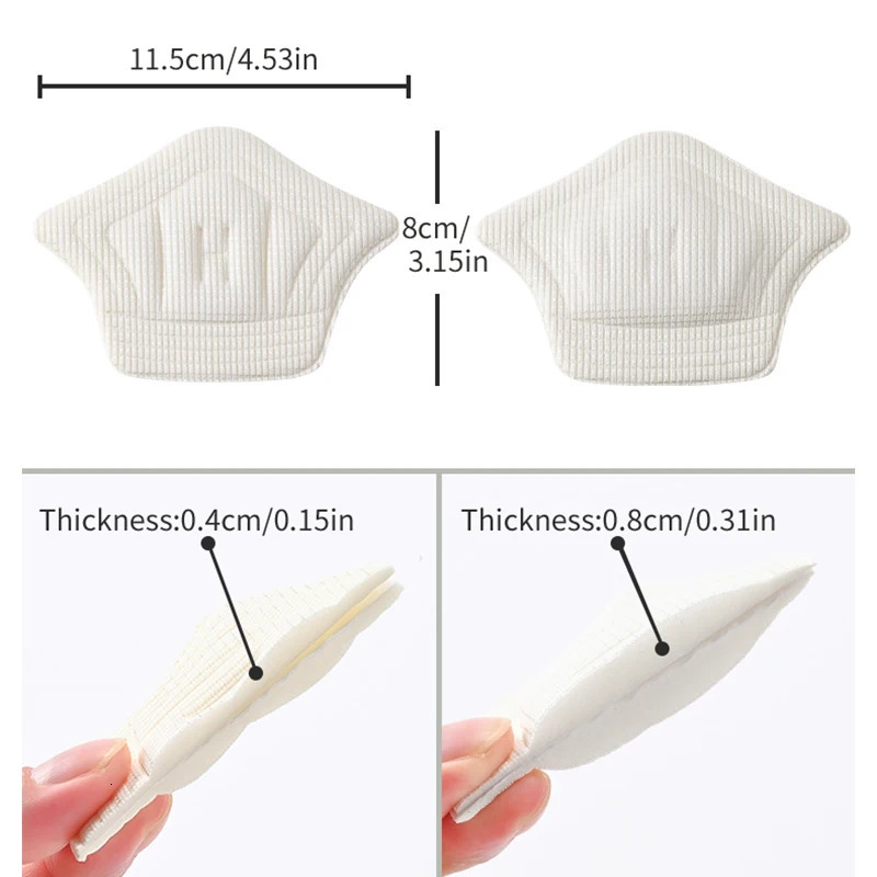 6pair12pcs Insoles Heel Pads Lightweight For Sport Shoes Adjustable Size Back Sticker Antiwear Feet Pad Cushion Insole Heel 251029