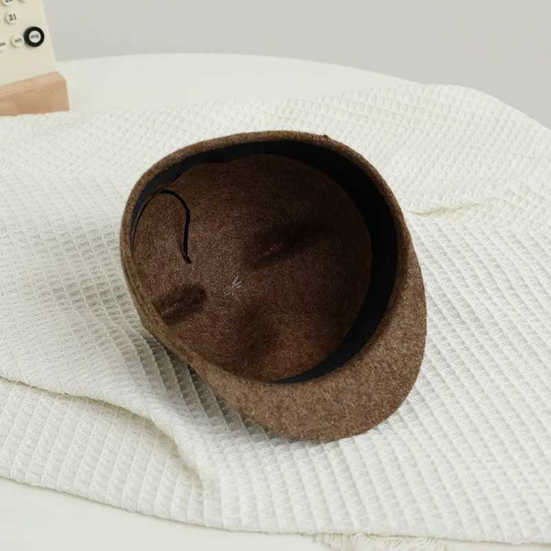 Cartoon Kids Wool Equestrian Hat Spring Winter Warm Children Duckbill Cap 26year Girls Boys Sunshade Visors Fashion Baby Fedora251028