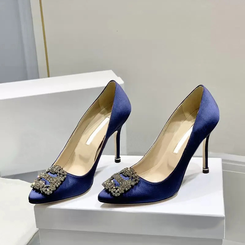 Designer Women Maysli Sandals Shoes Lady Slingback heel Pointed Toe Pumps Buckle-detail Lady Sexy Party Wedding Stiletto High Heels 35-42