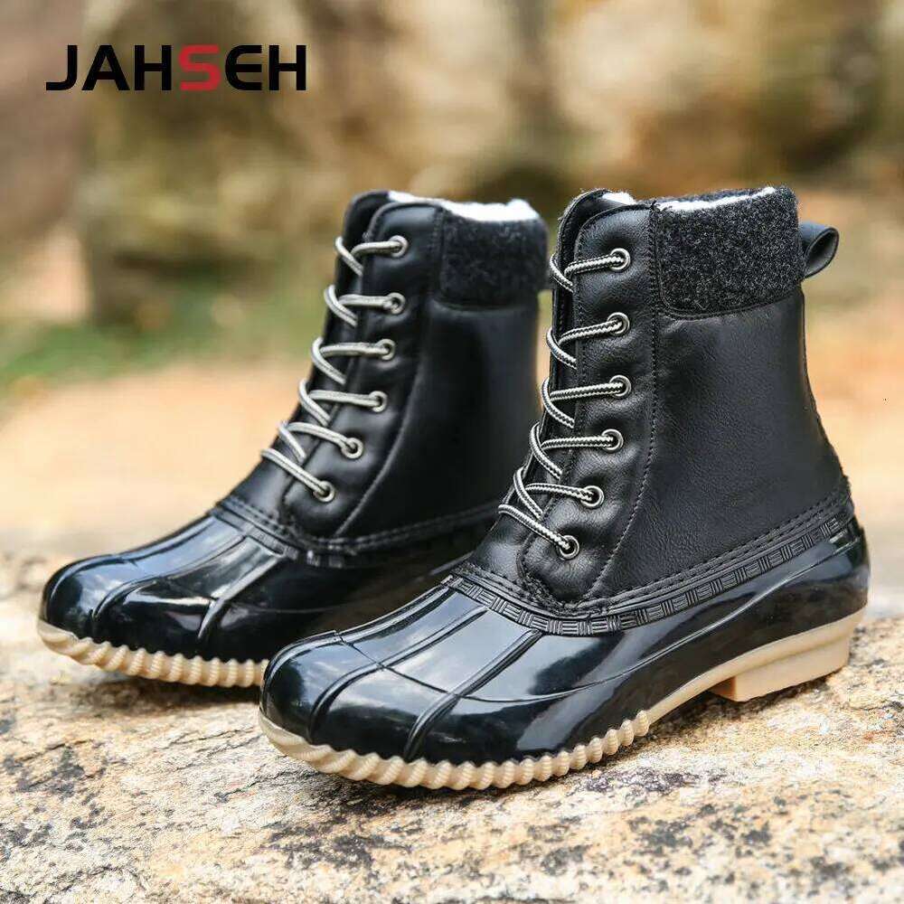 Waterproof Ankle Casual Hunting Duck Winter Keep Warm Snow Boots High Top Men Rain Walking Shoes Fashion