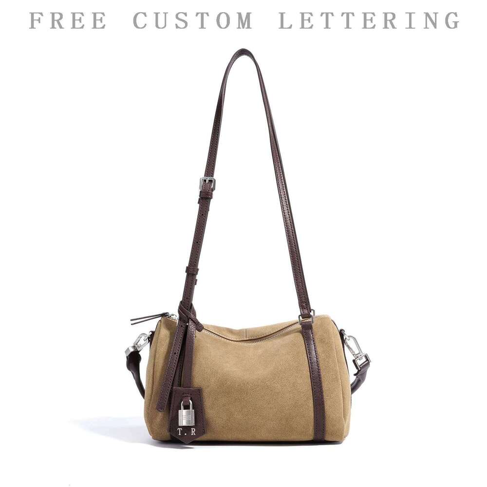 Suede Women's Armpit Autumn New Niche Design Frosted Cowhide Lock Pendant Antique Fashion Single Room Crossbody Bag Suotong1029