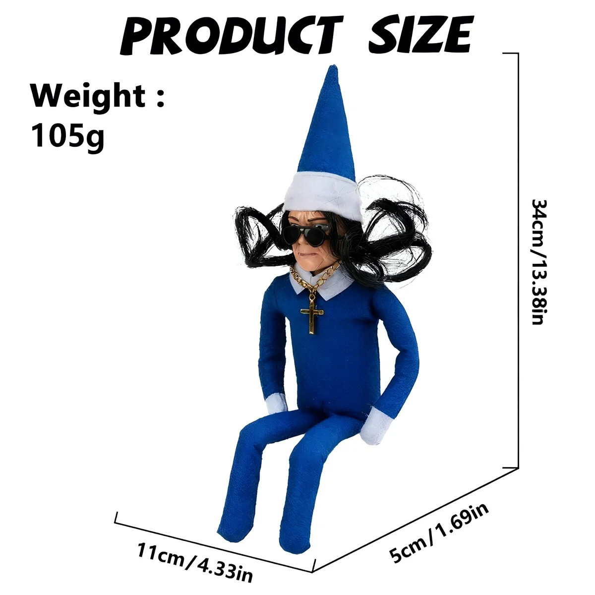 Ozzy Christmas Elf Home Decor Godfather Classic Sitted Posture Living Room Bedroom Ornament Christmas Desktop Desk Accessory 251028