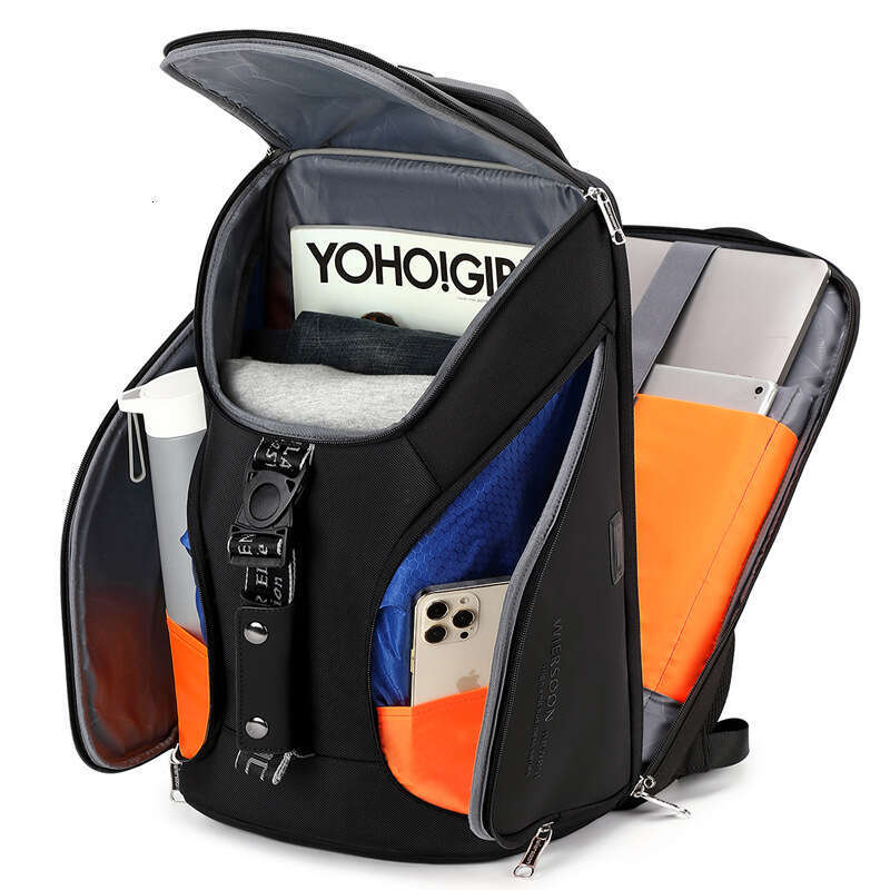 Trendy Men S Waterproof Backpack Large Capacity Business Travel Multifunctional Anti Theft Computer Bag Simple Casual