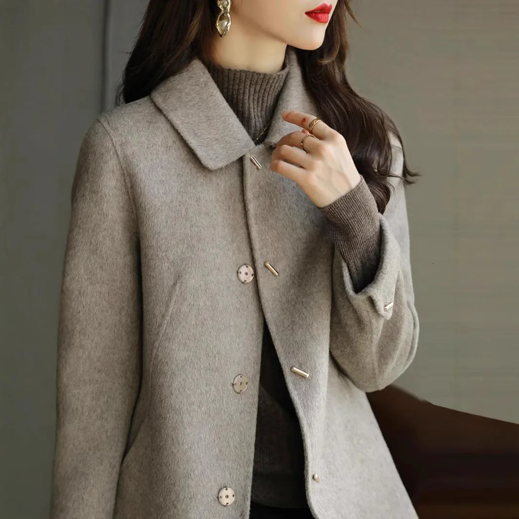 Plus Size Winter Womens Casual Slimming Trendy Woolen Coat Top Small Size Versatile Fashionable Outerwear Female Clothing 251029