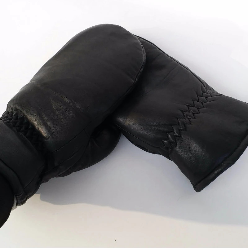 Men sheepskin gloves genuine leather glove for men winter Outdoor warm fur thickening thermal 251013