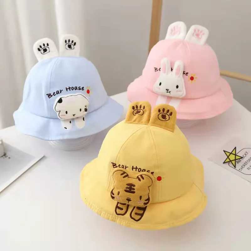 Cartoon Animal Ears Baby Bucket Hat Cute Soft Cotton Infant Boy Girl Fisherman Cap Casual Toddler Kids Sun Hats251028