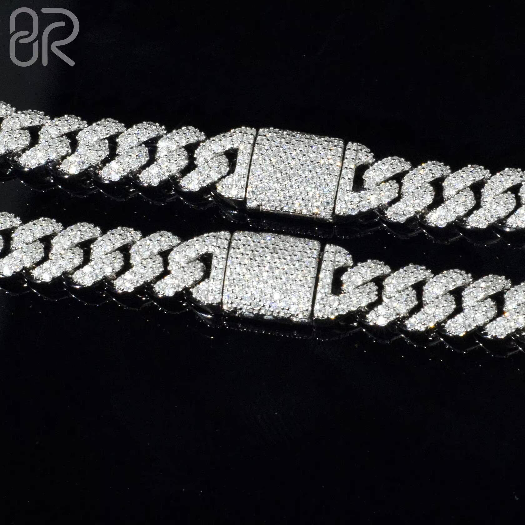6mm 18 VVS Moissanite Cuban Necklace Fast Shipping Iced Out 925 Sterling Silver Link Chain Hip Hop Jewelry