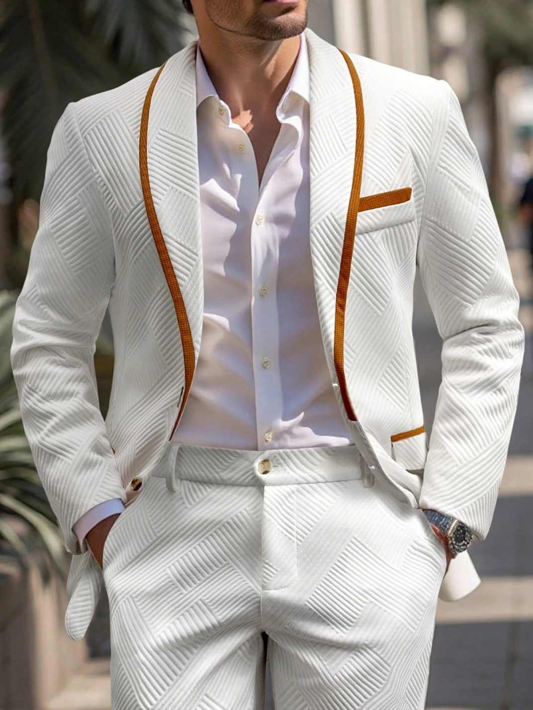 Classic Men Suit 2 Pieces Jacket Pants Single Breasted Shawl Lapel Leisure occasions Business Customized trajes para hombre