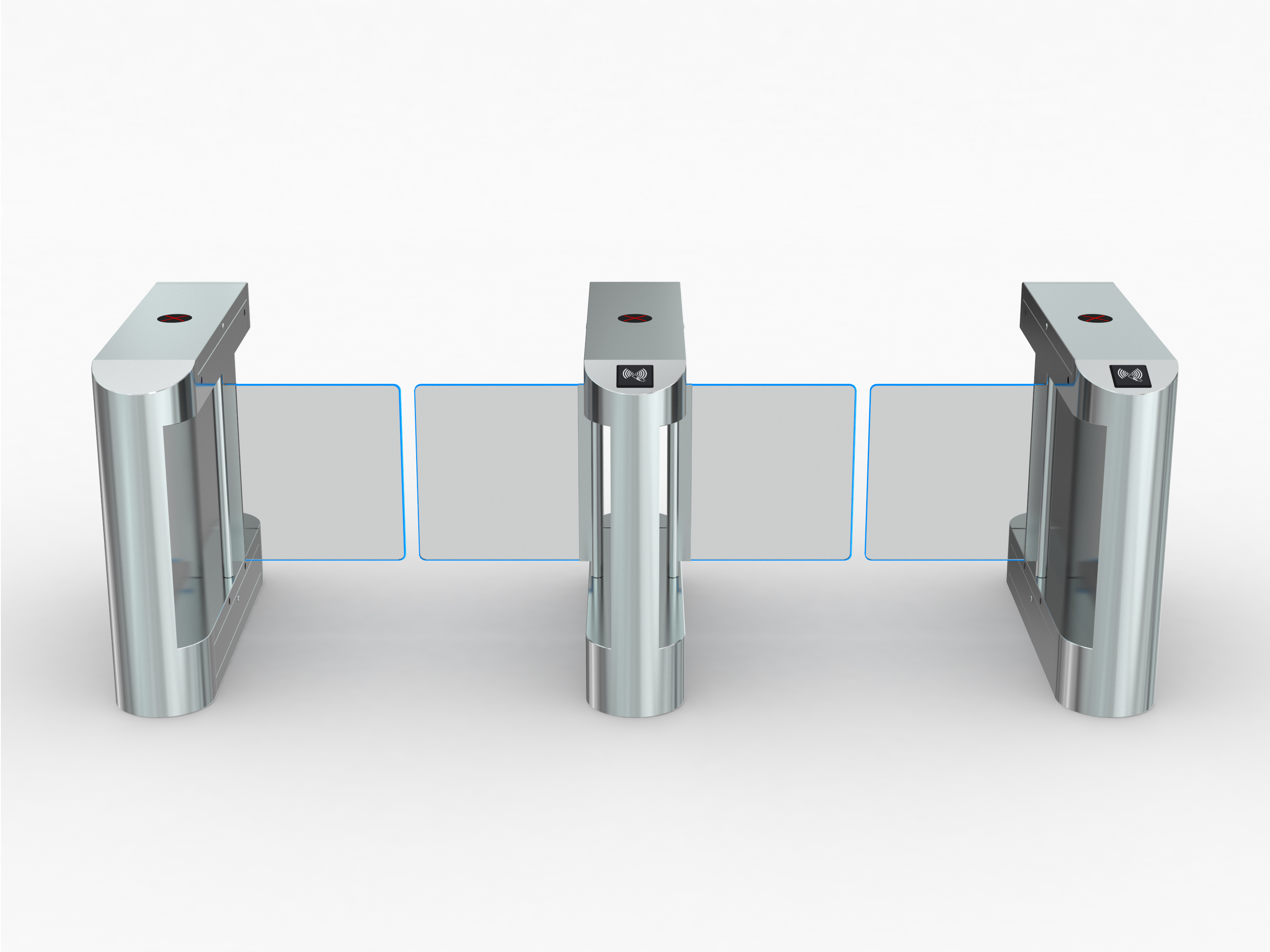 Smart Swing Gate Access Control with Card Recognition, Intelligent Record & Fast Passage, Bi-Directional Turnstile for Office/Commercial Security-NO15