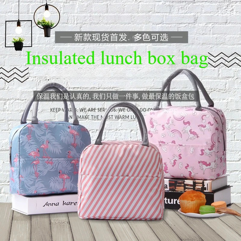 Portable Lunch Bags Thermal Insulation Lunch Box Storage Bag School Lunch Box Bag Picnic Storage Large Capacity 251029