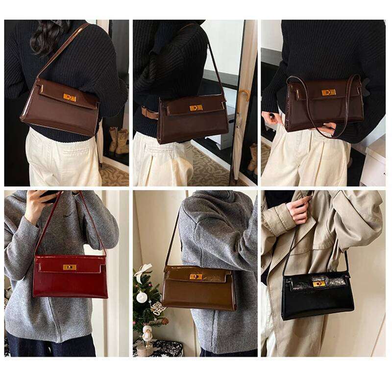 Shoulder Bag Women Vegan Leather Tote Clutch Purses Small Handbags Ladies Underarm Pouch Satchels For Shopping Work