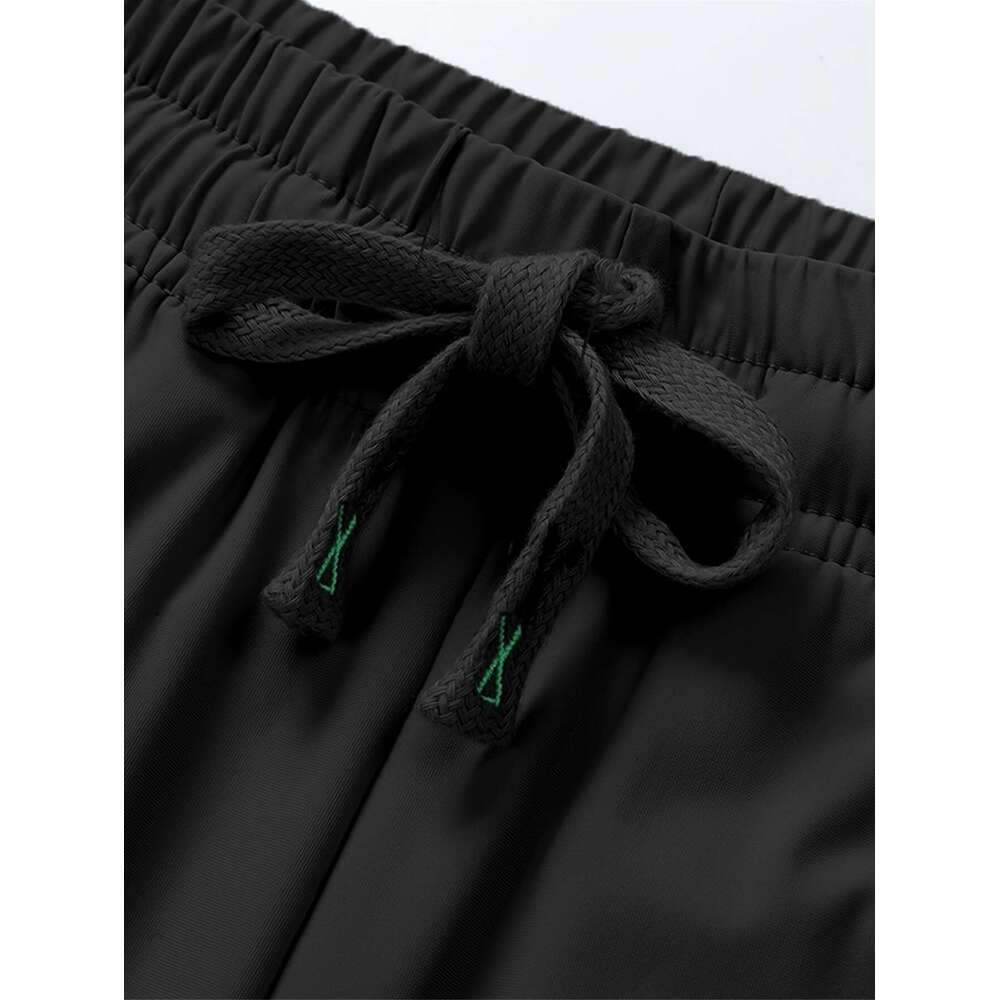 5pcs Women's High-Stretch Ice Sliky Fiber Athletic Leggings Full-Length Workout Pants with Zipper-Free Drawstring Waist & Zipper Pockets, Multi-C