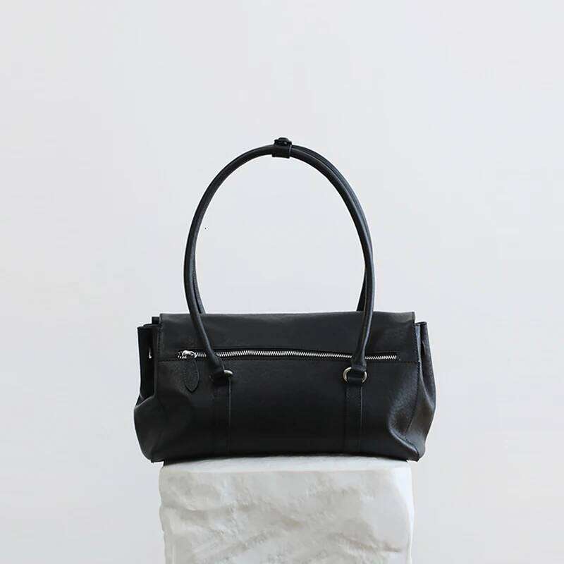 Genuine Vintage Armpit New Niche Design Large Capacity Cowhide Leather Texture Fashionable Ladies Hand Tote Bag Suotong1029