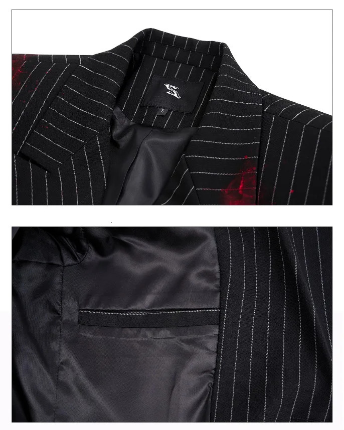 LUZHEN Ink Ejection Tiedyed Pattern Stripe Printed Shoulder Pad Blazer Coat Men Original y Handsome Jacket JY4551 251028