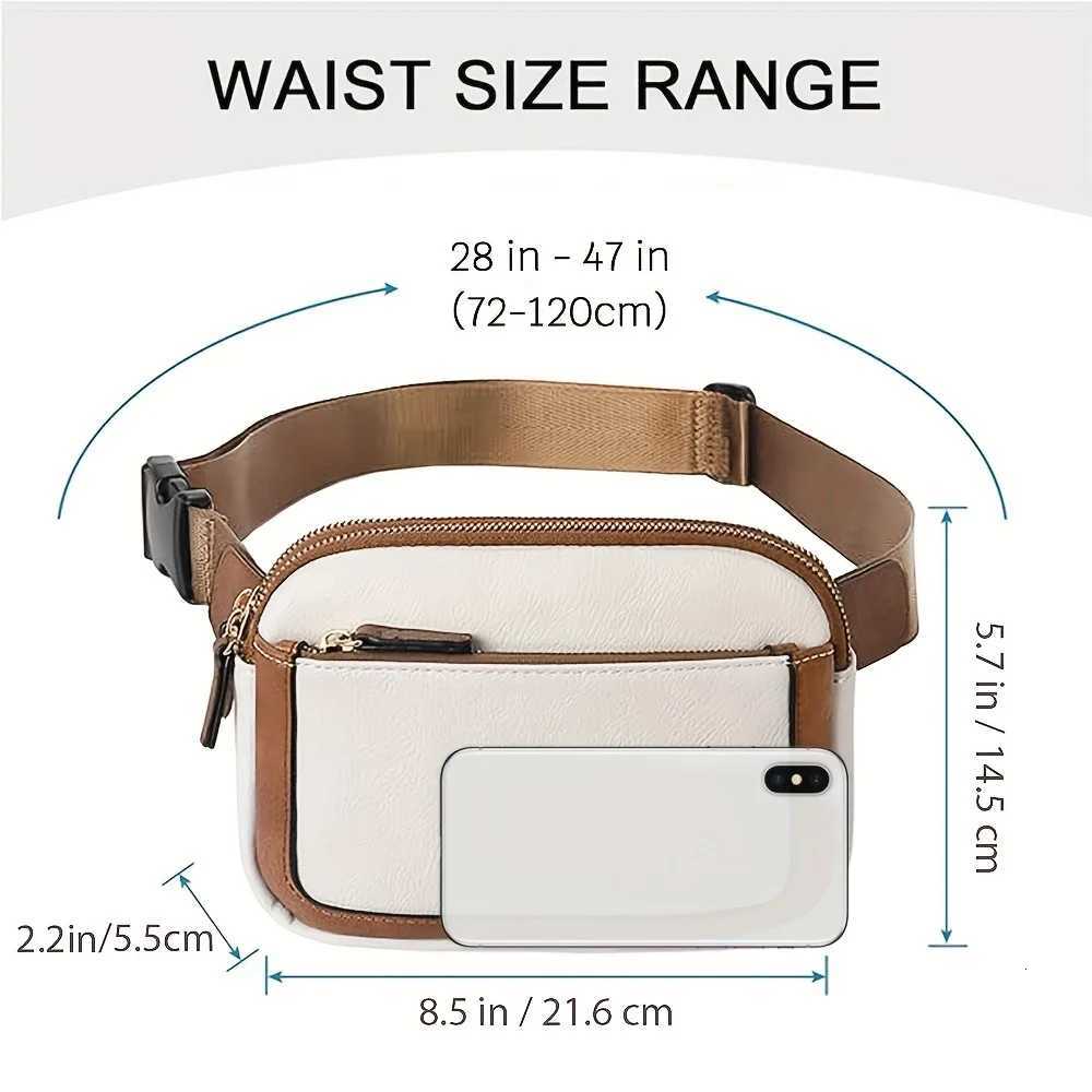 PU Leather Waist Bag for Women Men Adjustable Strap Crossbody Chest Bag Fashion Fanny Pack Lightweight Waterproof Belt BagT251126