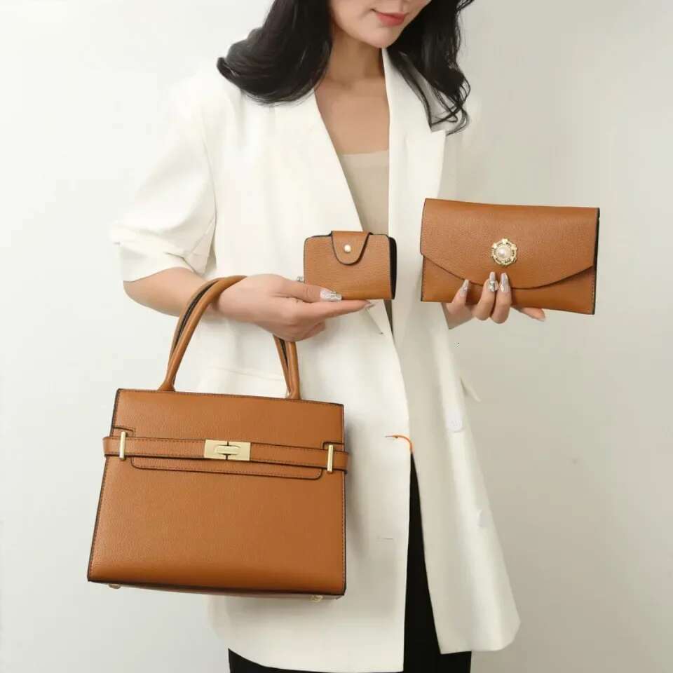 Sets Or Big Bag Women s Handbag Large Capacity Shoulder Crossbody Bags Small Coin Purse Quality Pu Leather Sac