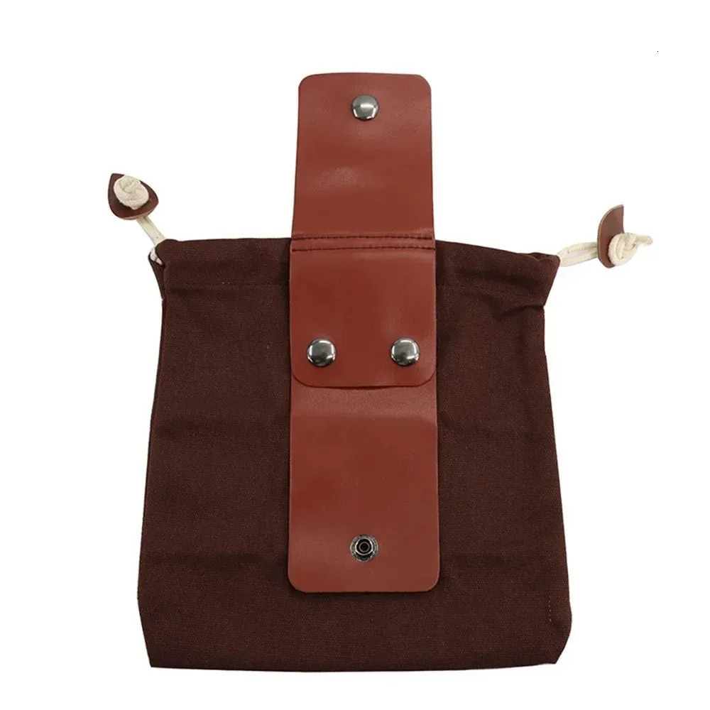 Portable Outdoor Waist Bag PU Leather Foldable Sports Bag Hanging Tool Bag Organizer Bag 251021