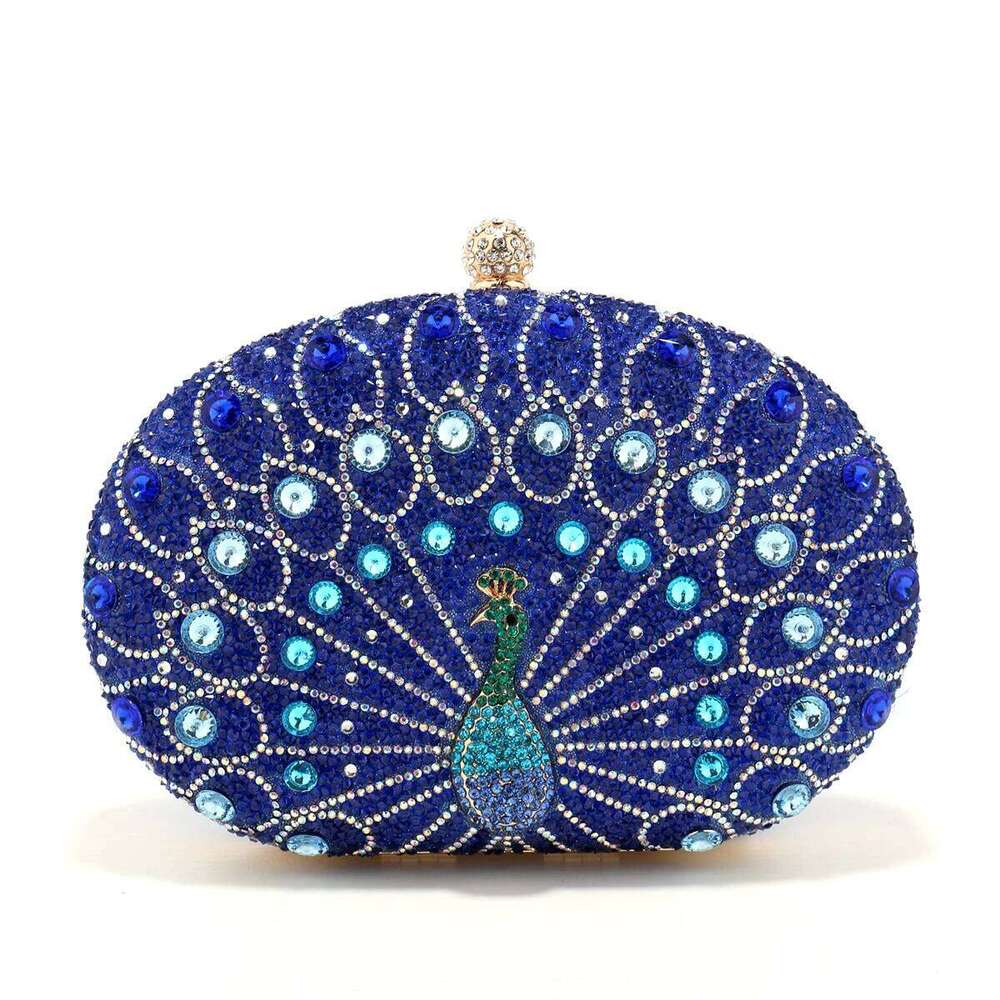 Designer Bags Circular Design Women Evening Bags Rhinestones Party Wedding Bridal Clutch Bag Dias Metal Pea Animal Small Handbags With Luxury Bag