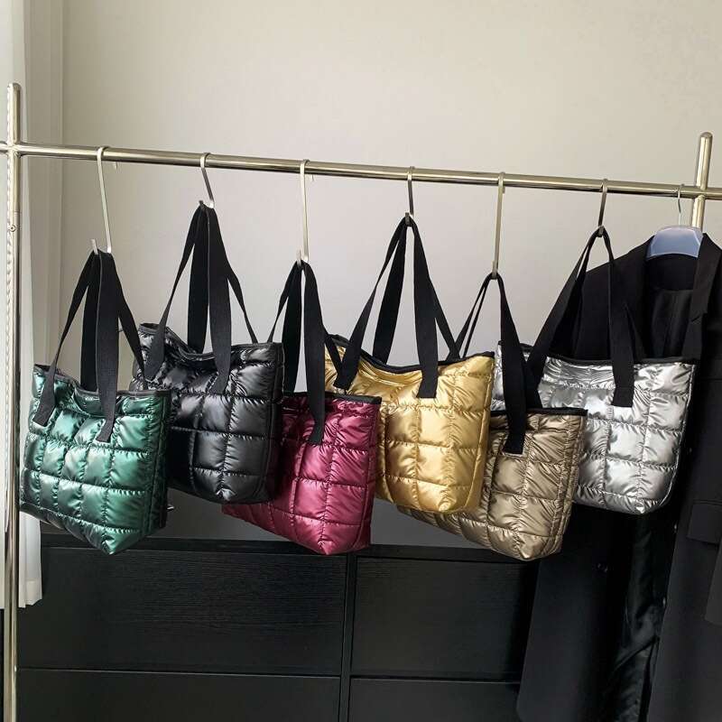 Designer bag Bright Color Trendy Fashion Large Capacity Cotton Tote Women's Winter Casual Versatile Underarm Shoulder Bag