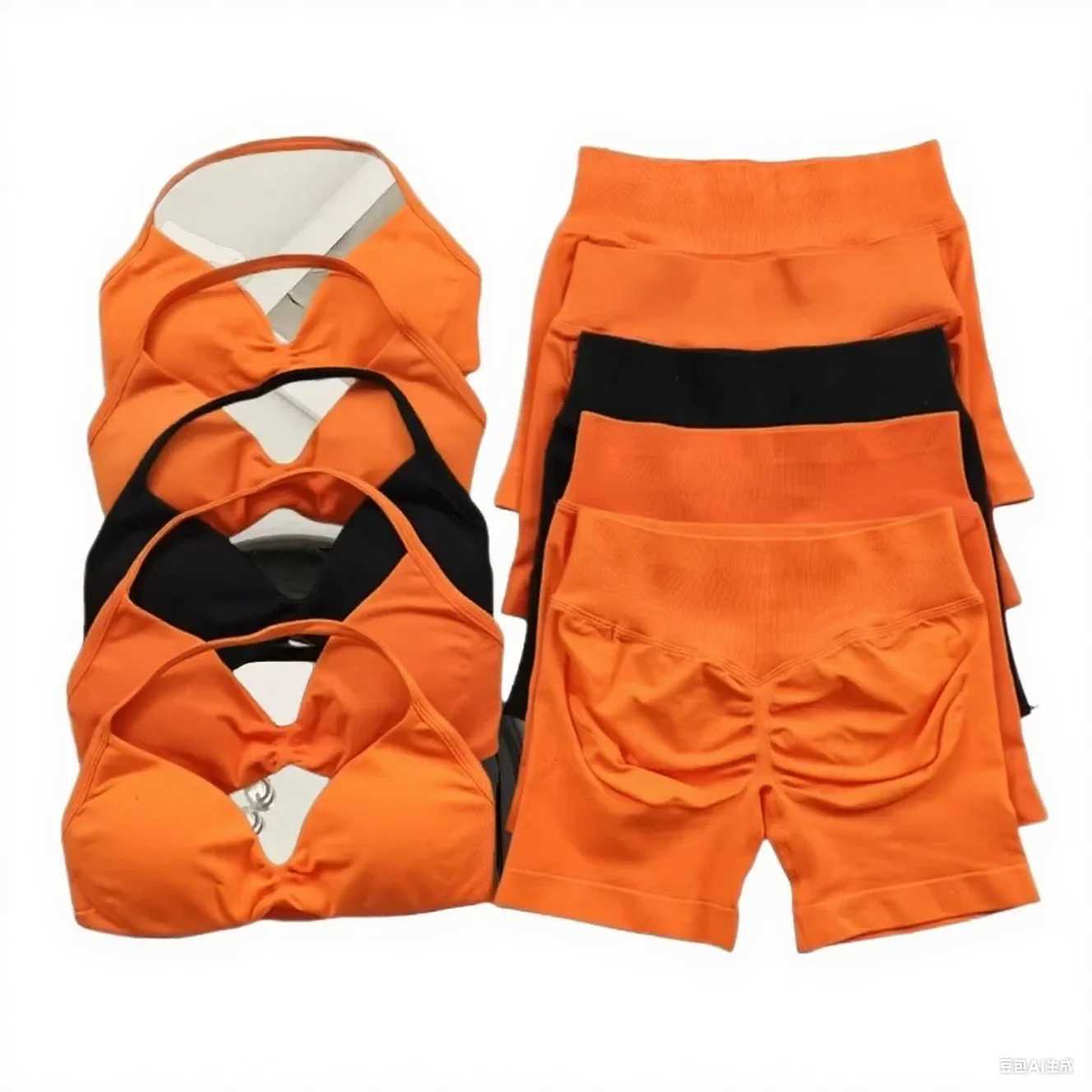 Sports Suit Pink Bra Waist Peach Sports Suit Pilates Gathering Yoga Vest Shorts with Workout Training Fitness Yoga Bra SetsXJ251029