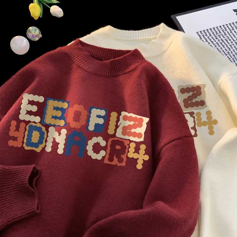 Mens Oversized Sweaters Autumn White Knitted Sweater Fashion Letter Print 5XL Casual Wear for Man Knit Pulloves Men Clothes J251029