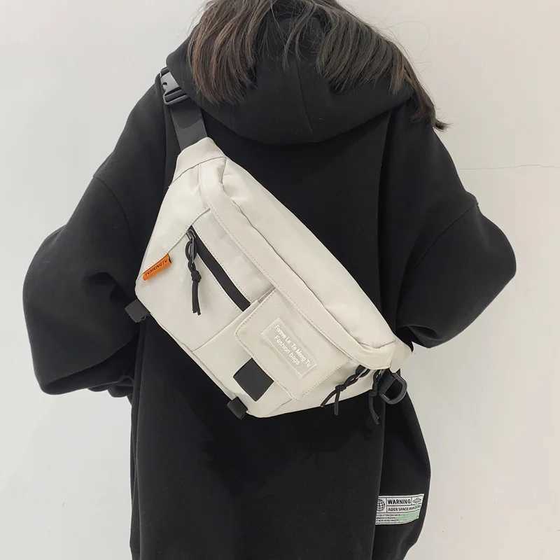 Chest Pack New Street Trend Waist Bag Unisex Outdoor Sports Fanny Pack Woman Shoulder Crossbody Bag Fashion Nylon Belt Bag PurseT251126