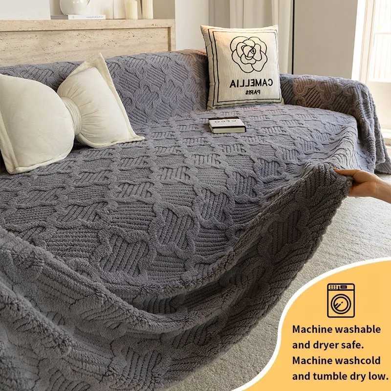 1PCAutumn and winter plush sofa towel thickened anti slip all season universal living room sofa towel C251028