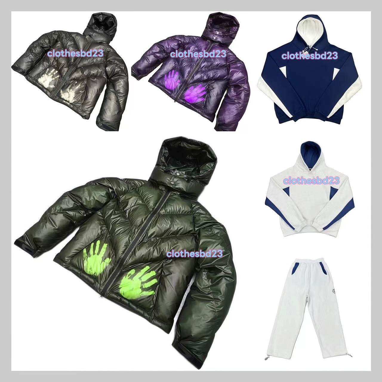 designer puffer mertrajacket Men woman Mertrahoodie hoodie Sweatpants Sweatshirt hoodie tracksuit Temperature sensitive color changing winter jacket us size