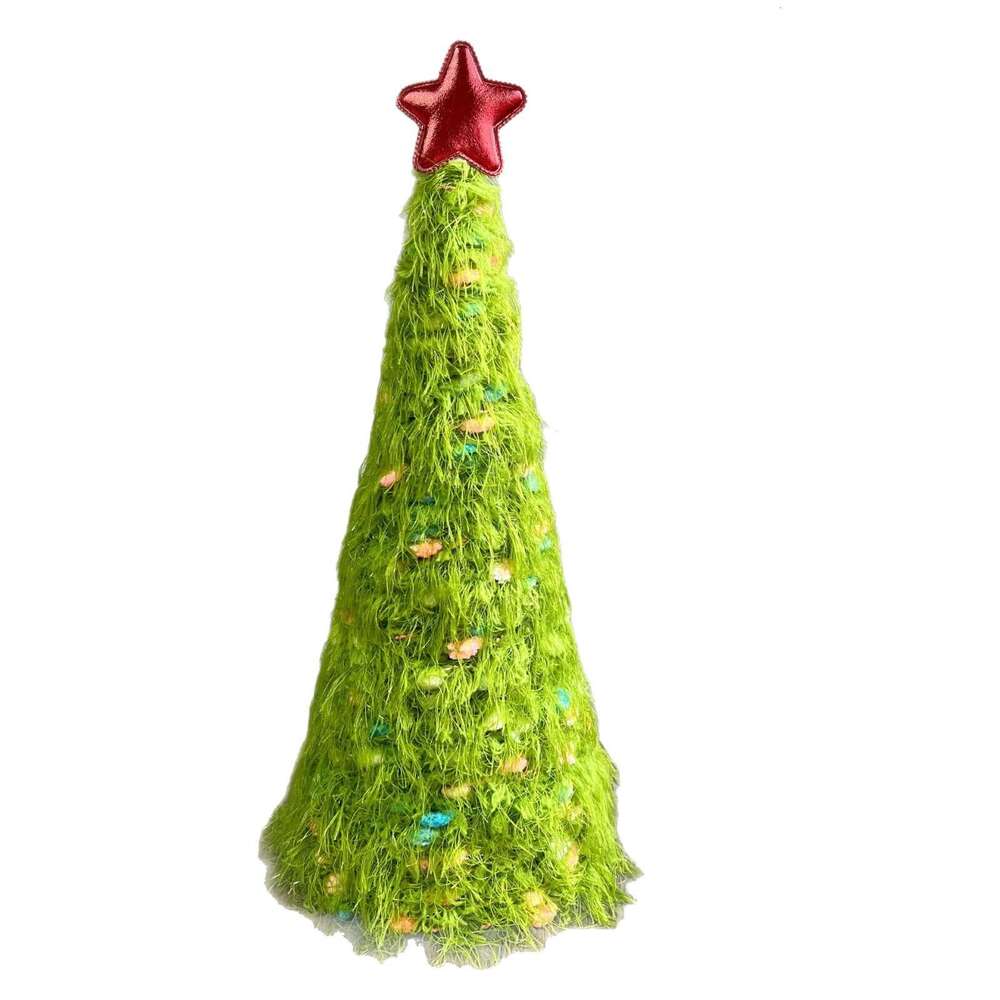 Grinch Plush Tree Ornament Christmas Table Fireplace Scene Decoration